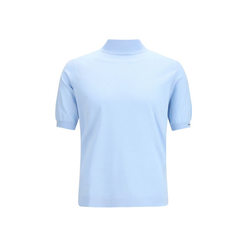 Sudadera de algodón azul Prada