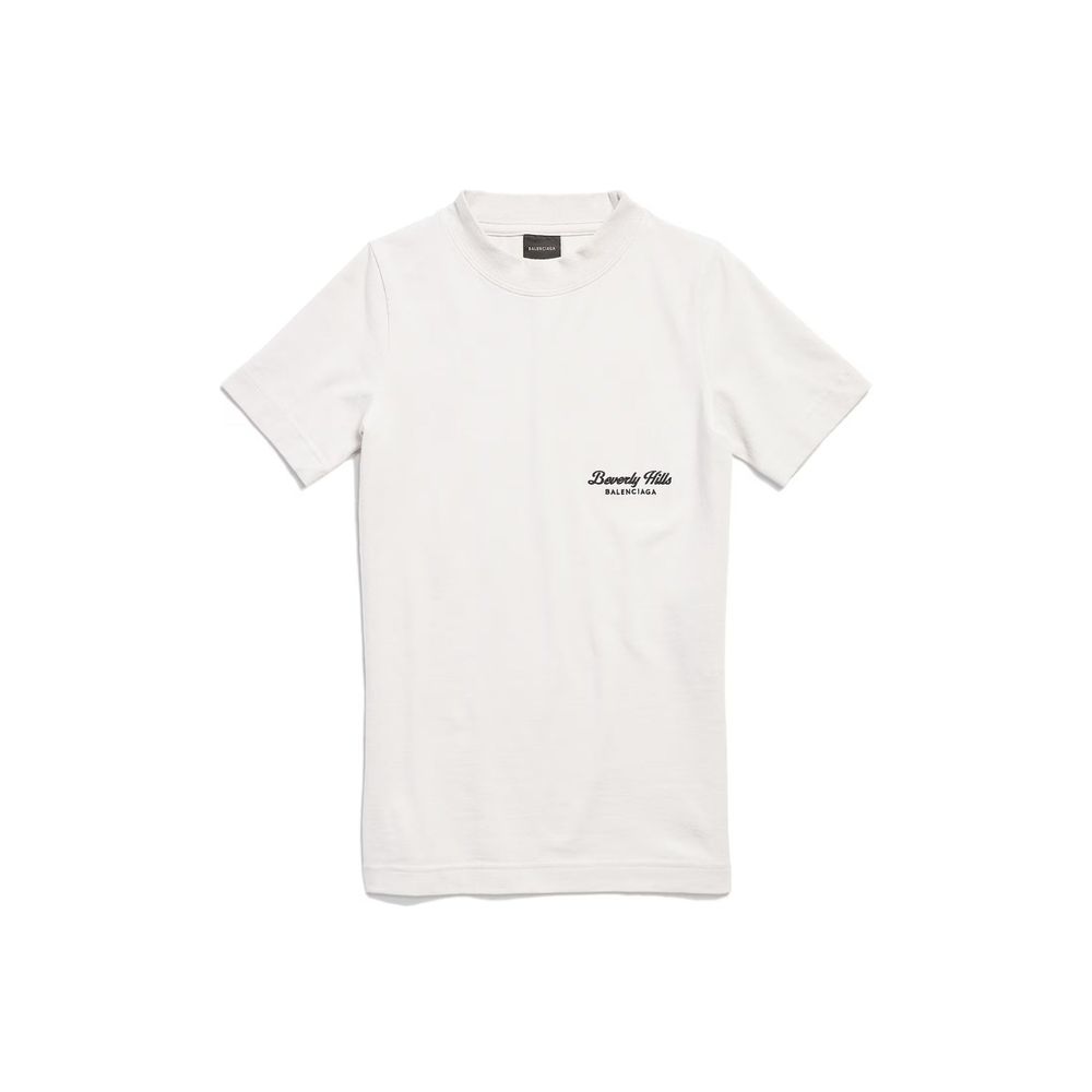 T-shirt Balenciaga en coton blanc - Coupe Classique