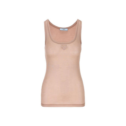 Camiseta Sin Mangas De Seda Multicolor Prada Italiana