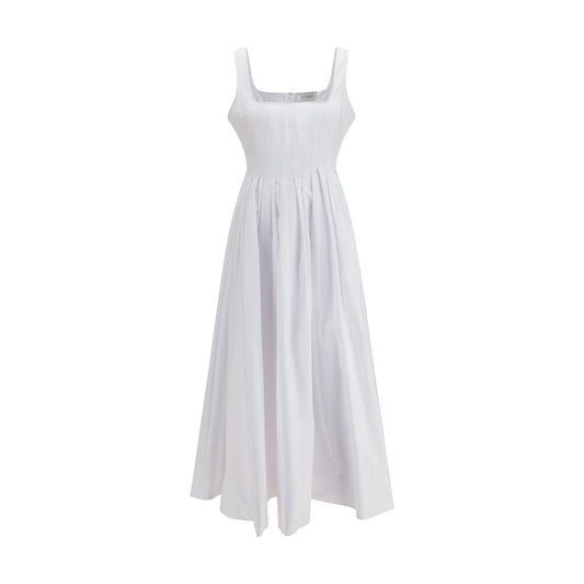 Vestido casual de algodón blanco Max Mara