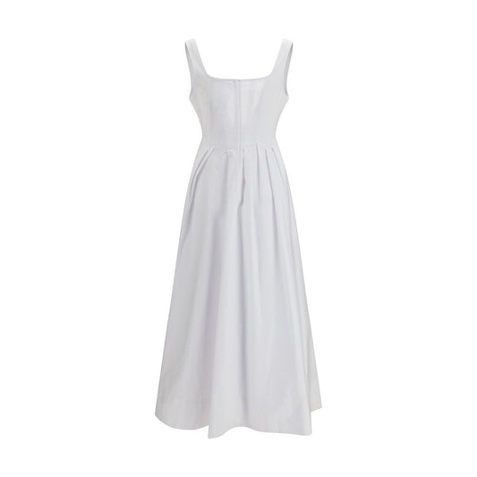 Vestido casual de algodón blanco Max Mara