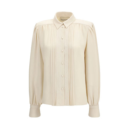 Camisa de seda beige Valentino Garavani
