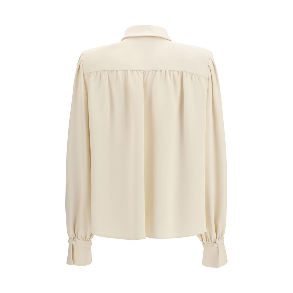Camisa de seda beige Valentino Garavani