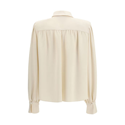 Camisa de seda beige Valentino Garavani