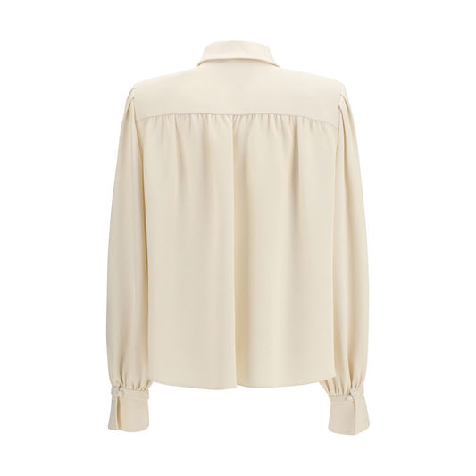 Camisa de seda beige Valentino Garavani