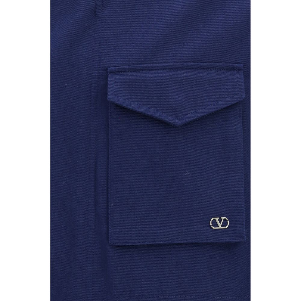 Abrigo de algodón azul de Valentino Garavani
