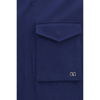Abrigo de algodón azul de Valentino Garavani