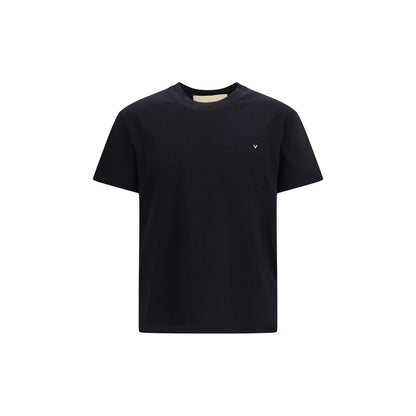 Camiseta de algodón negra Valentino Garavani