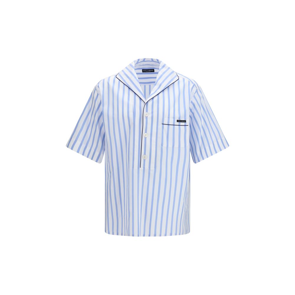 Chemise en coton à imprimé multicolore Dolce & Gabbana}