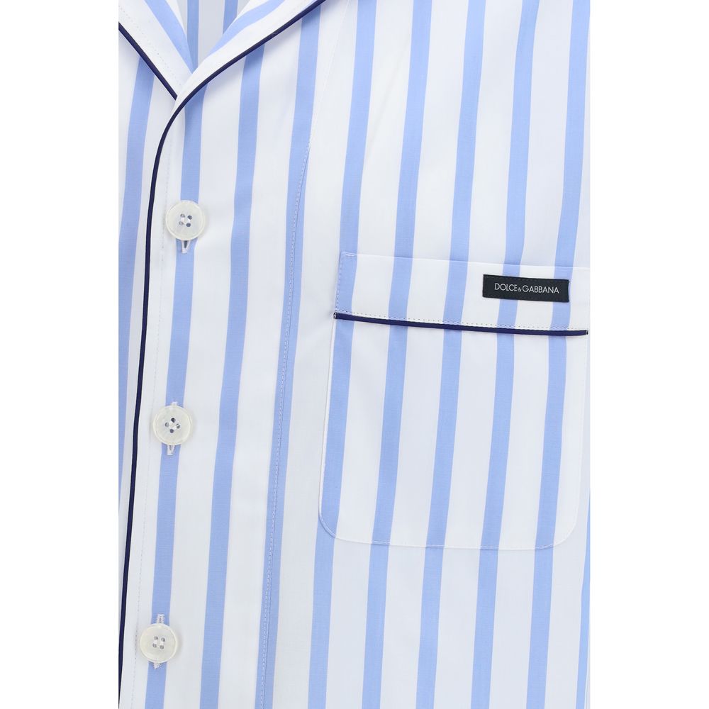 Chemise en coton à imprimé multicolore Dolce & Gabbana}