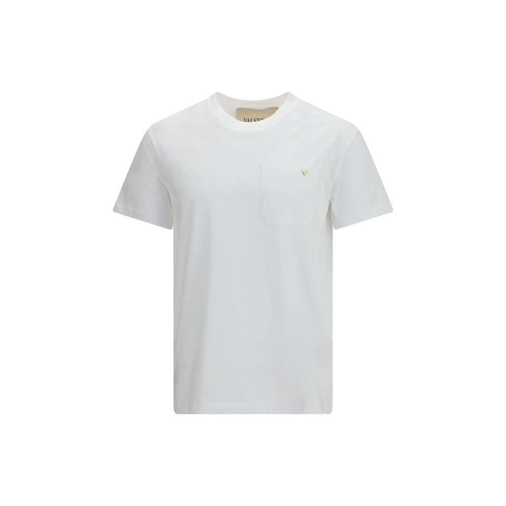 Valentino Garavani VGold Collection White Cotton T-Shirt