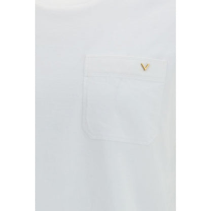Valentino Garavani VGold Collection White Cotton T-Shirt