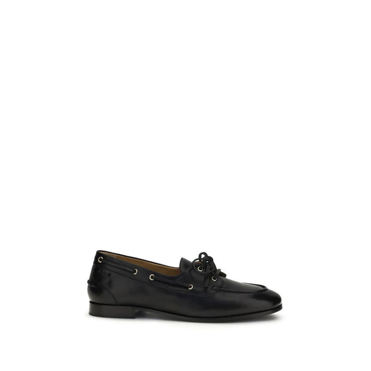 Mocasines sin cordones Bally de piel de búfalo negra