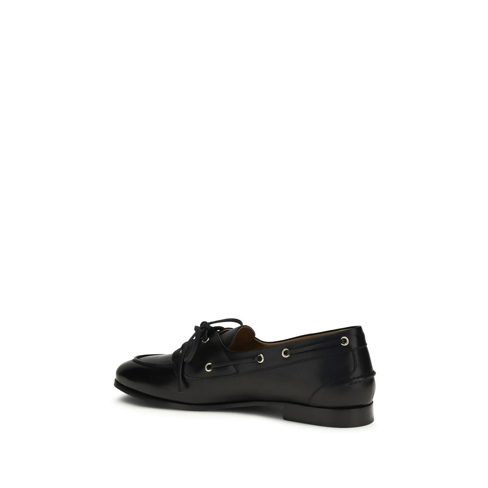 Mocasines sin cordones Bally de piel de búfalo negra