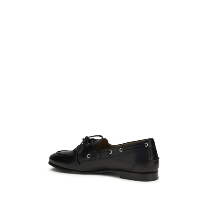Mocasines sin cordones Bally de piel de búfalo negra
