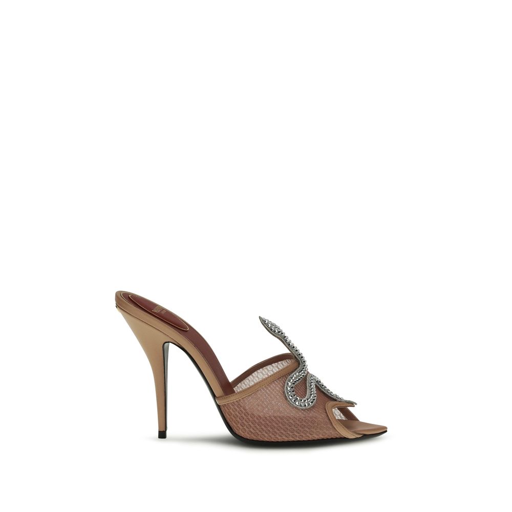 Sandales Valentino Garavani multicolores en cuir de chèvre à talon aiguille