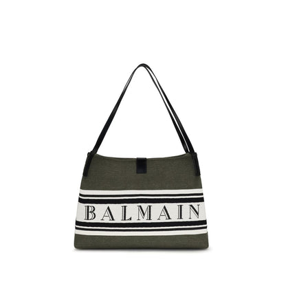 Bolso de Hombro Balmain de Algodón Negro