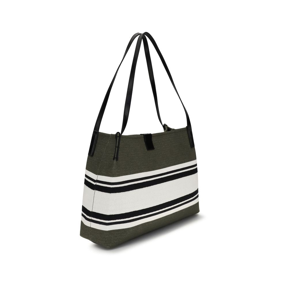 Bolso de Hombro Balmain de Algodón Negro