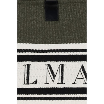Bolso de Hombro Balmain de Algodón Negro