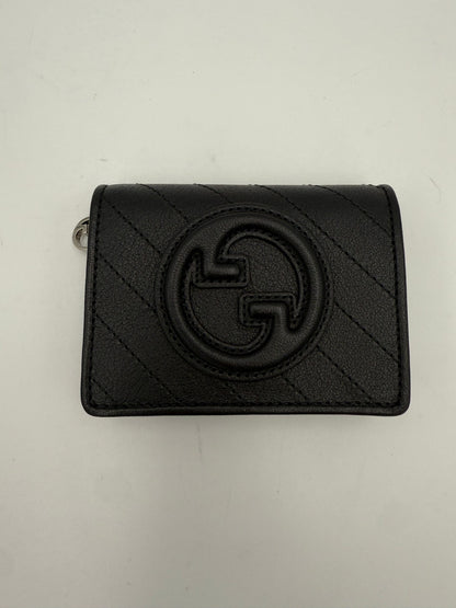 Portefeuille compact Gucci modèle GG Blondie en noir