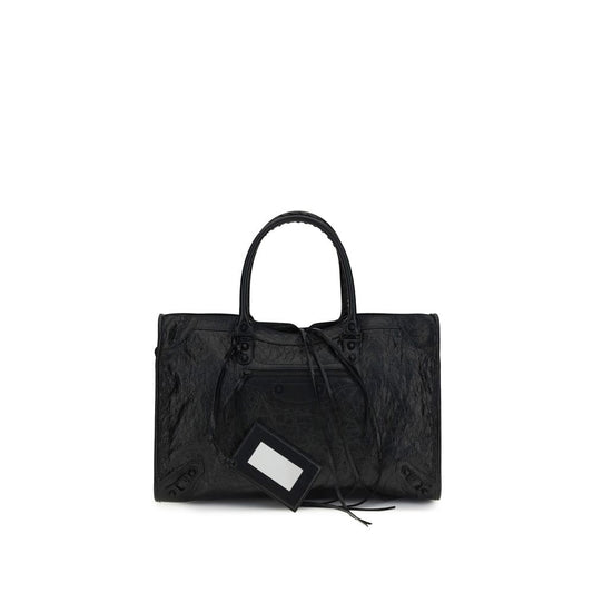 Bolso de Hombro Balenciaga Negro Cordero Ovis Aries Aries