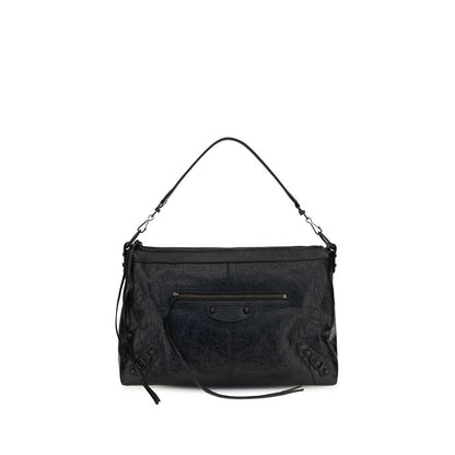 Bolso de Hombro Balenciaga Negro Cordero Ovis Aries Aries
