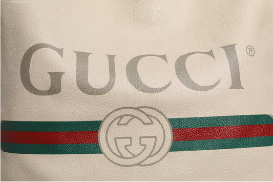 Bolso Tote Gucci Con Web Blanca Y Estampado De Logo Sherry