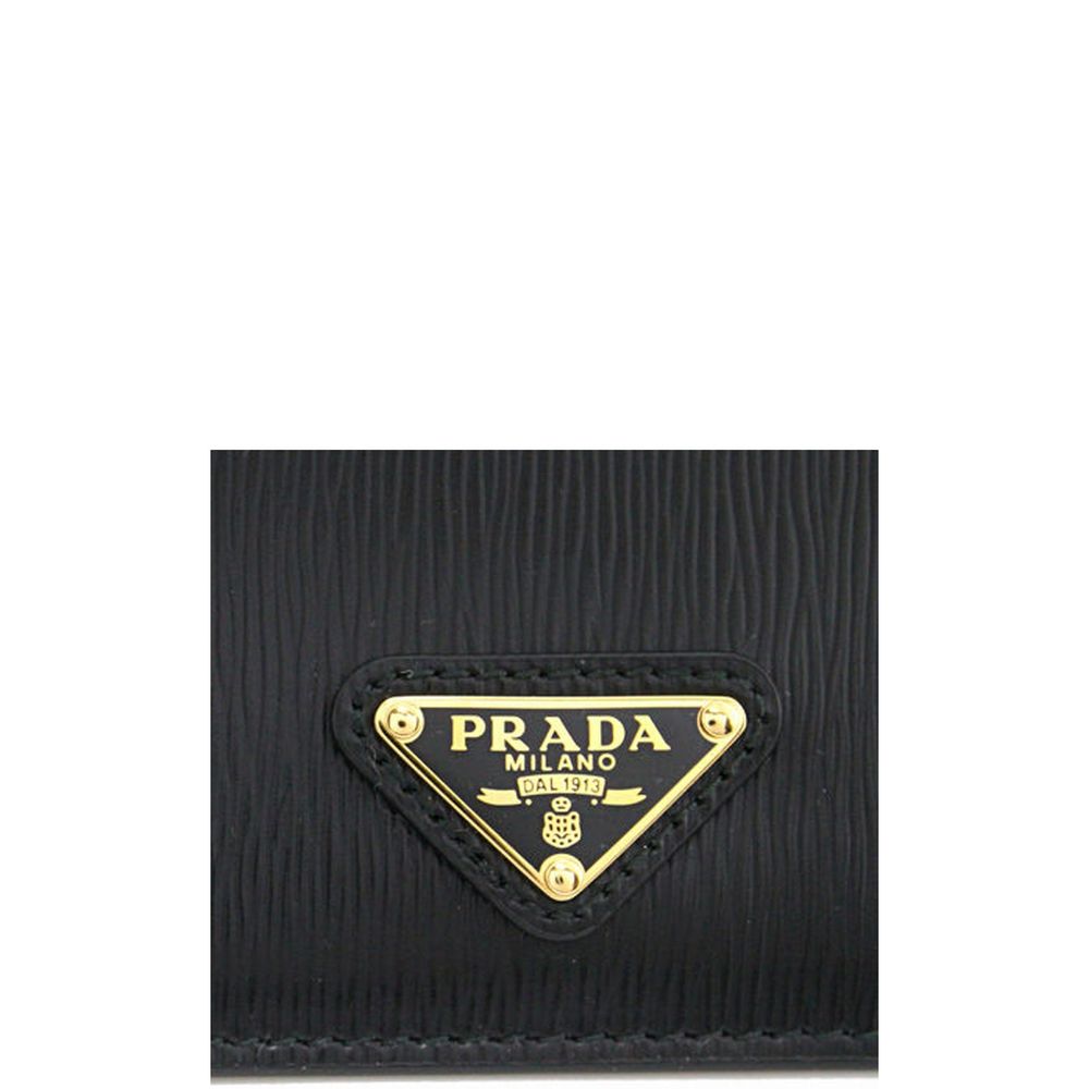 Prada Black Calfskin Ultracompact Card Holder