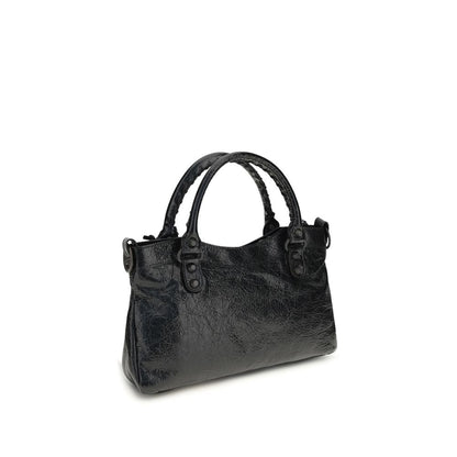 Bolso de Hombro Balenciaga Negro Cordero Ovis Aries Aries
