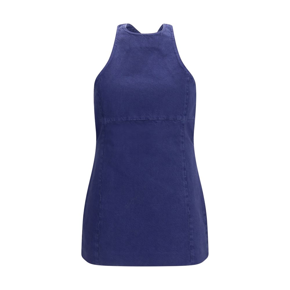 Robe décontractée Miu Miu collection PE26 en coton bleu