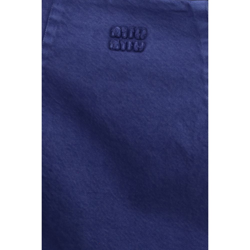 Robe décontractée Miu Miu collection PE26 en coton bleu