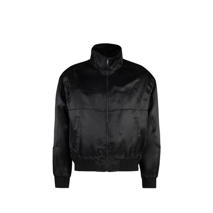 Chaqueta Saint Laurent De Seda Negra Diseño Moderno