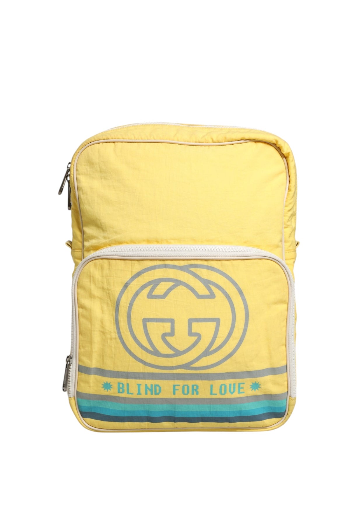 Mochila Gucci De Nylon Amarillo Coleccion Blind For Love