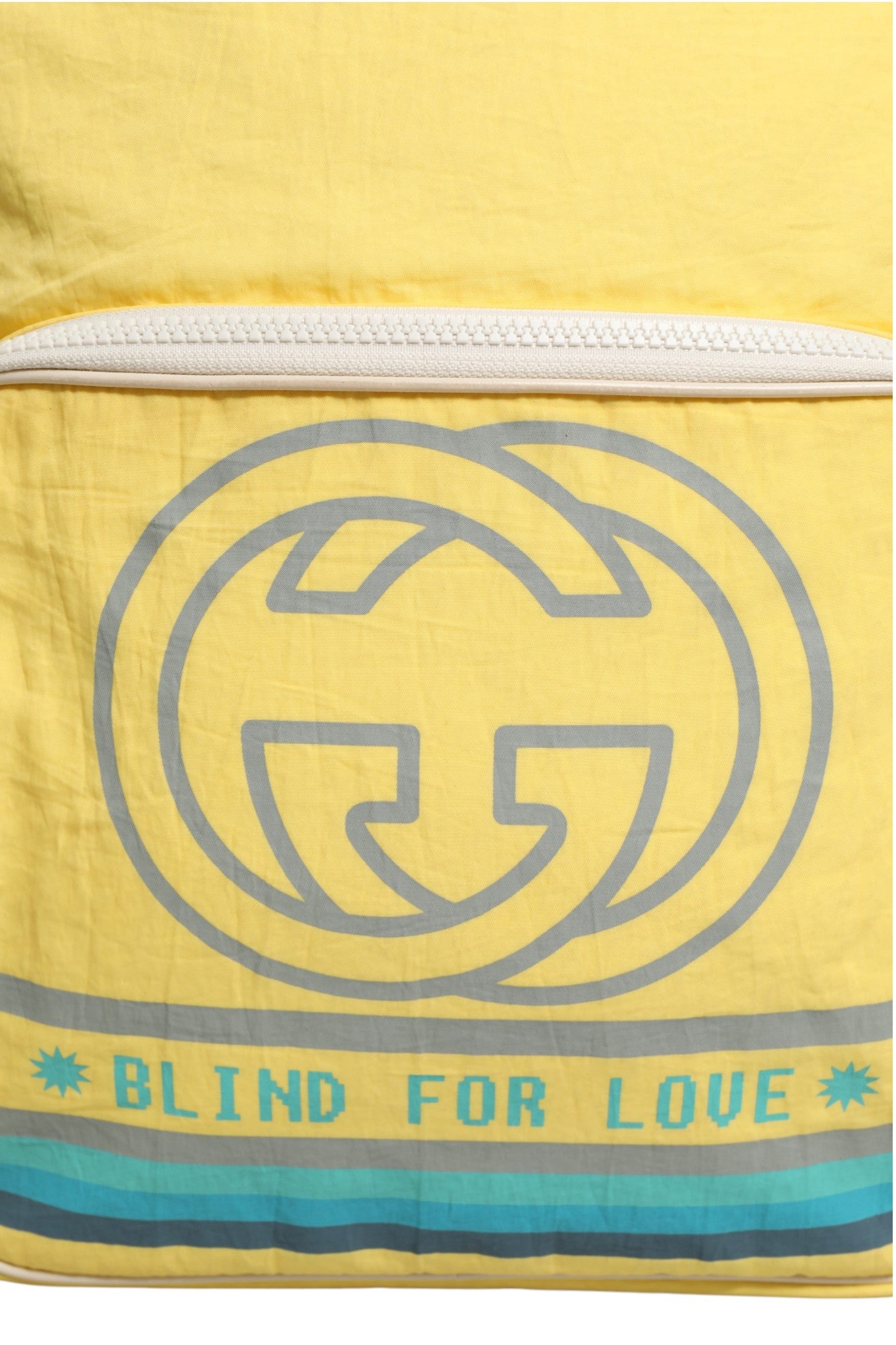 Mochila Gucci De Nylon Amarillo Coleccion Blind For Love