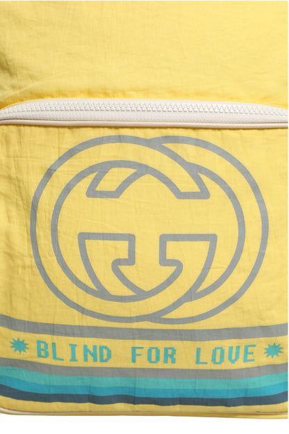 Mochila Gucci De Nylon Amarillo Coleccion Blind For Love