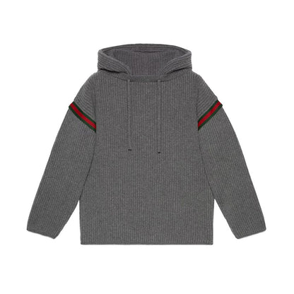 Sudadera Cachemir Gucci Gris Con Corte Preestructurado