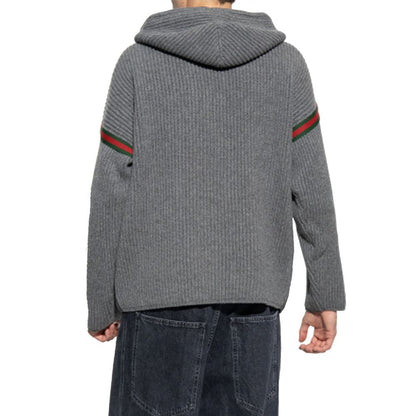 Sudadera Cachemir Gucci Gris Con Corte Preestructurado