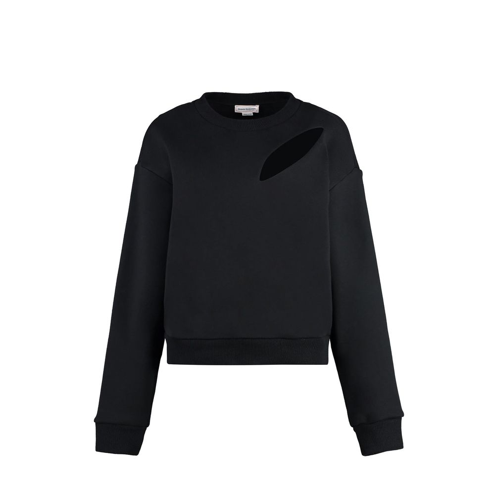 Sudadera Alexander McQueen de algodón negro