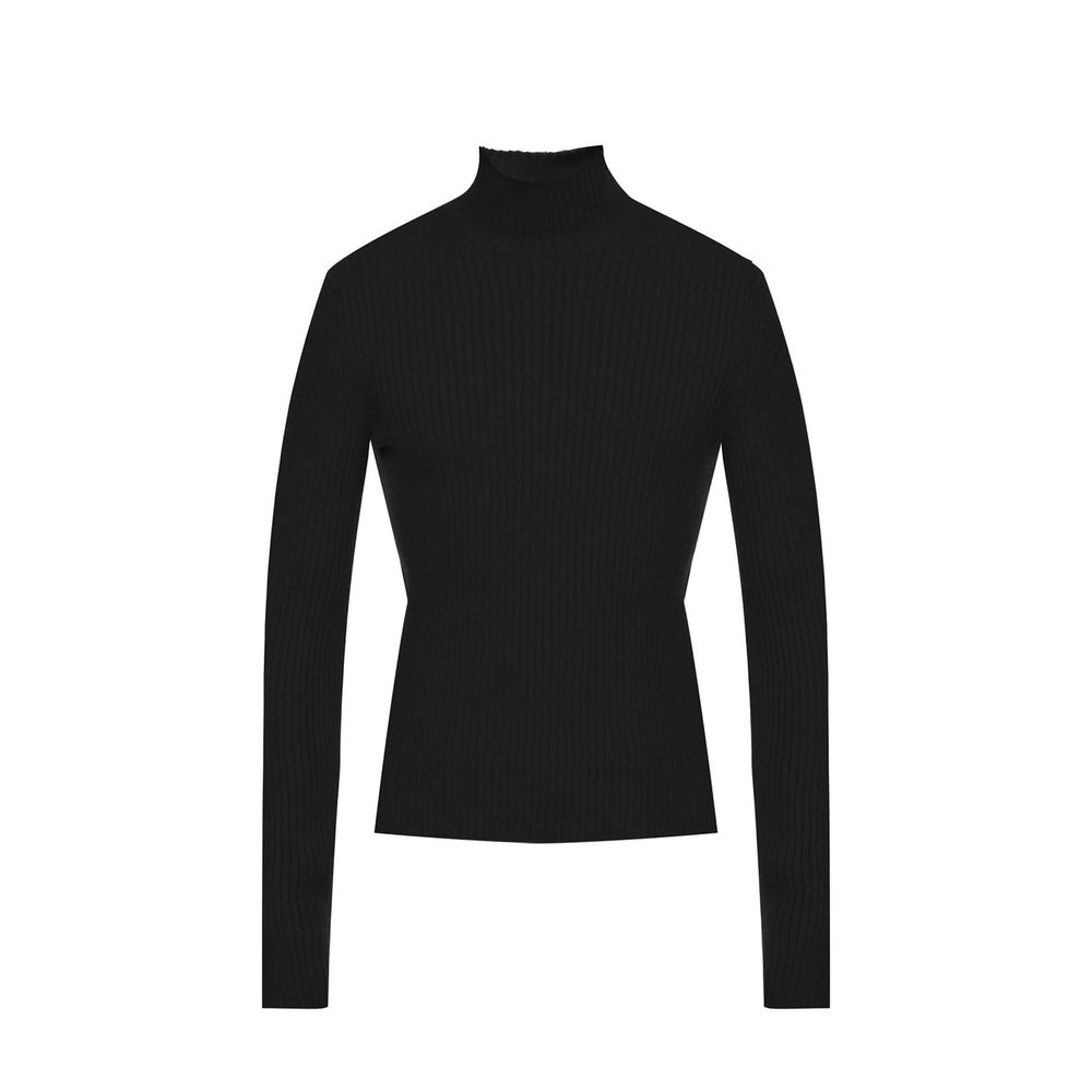 Jersey De Cuello Alto Masculino En Cachemir Negro Balenciaga