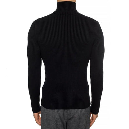 Jersey De Cuello Alto Masculino En Cachemir Negro Balenciaga