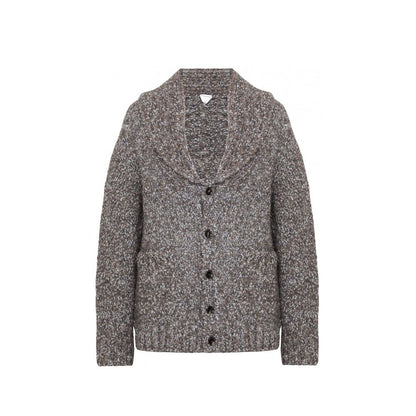 Men's Gray Alpaca Bottega Veneta Cardigan