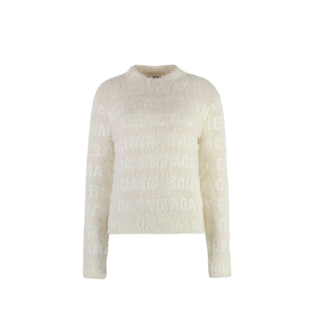Balenciaga White Soft Elastane Women's Sweatshirt