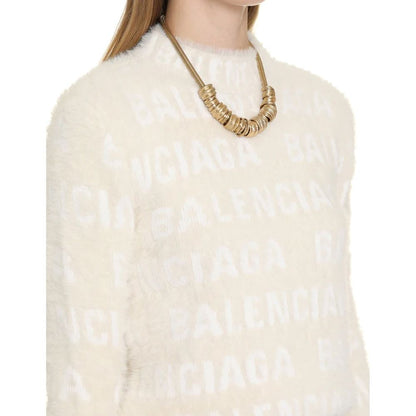 Balenciaga White Soft Elastane Women's Sweatshirt