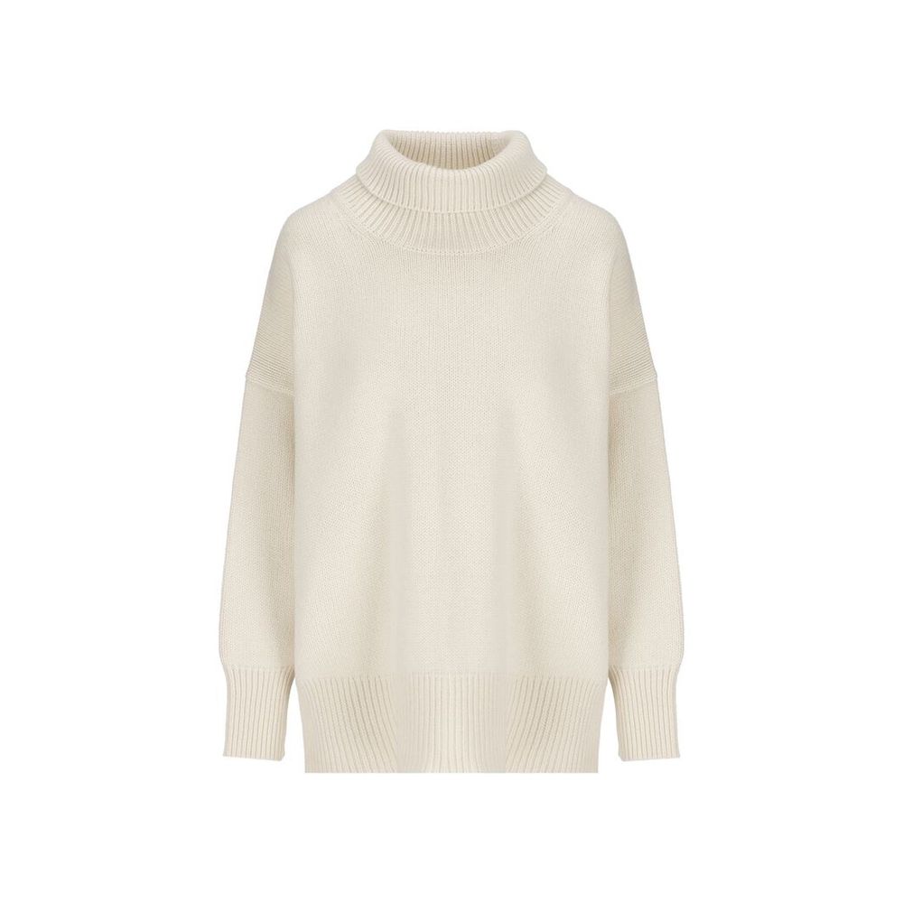 Chloé Jersey Cuello Alto Blanco Cachemira Confortable