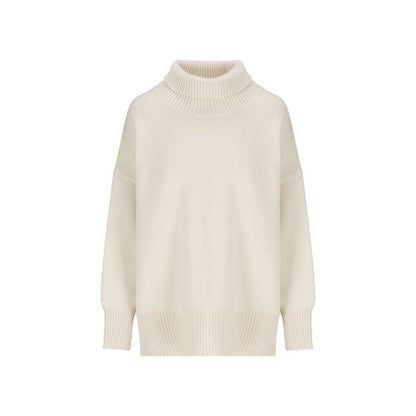 Chloé Jersey Cuello Alto Blanco Cachemira Confortable