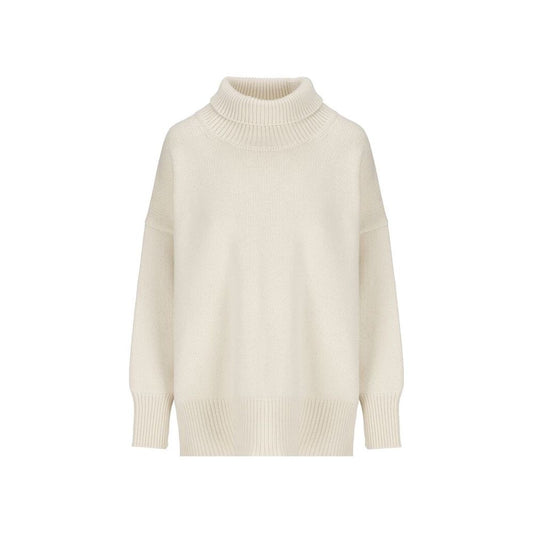 Chloé Jersey Cuello Alto Blanco Cachemira Confortable