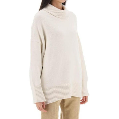 Chloé Jersey Cuello Alto Blanco Cachemira Confortable
