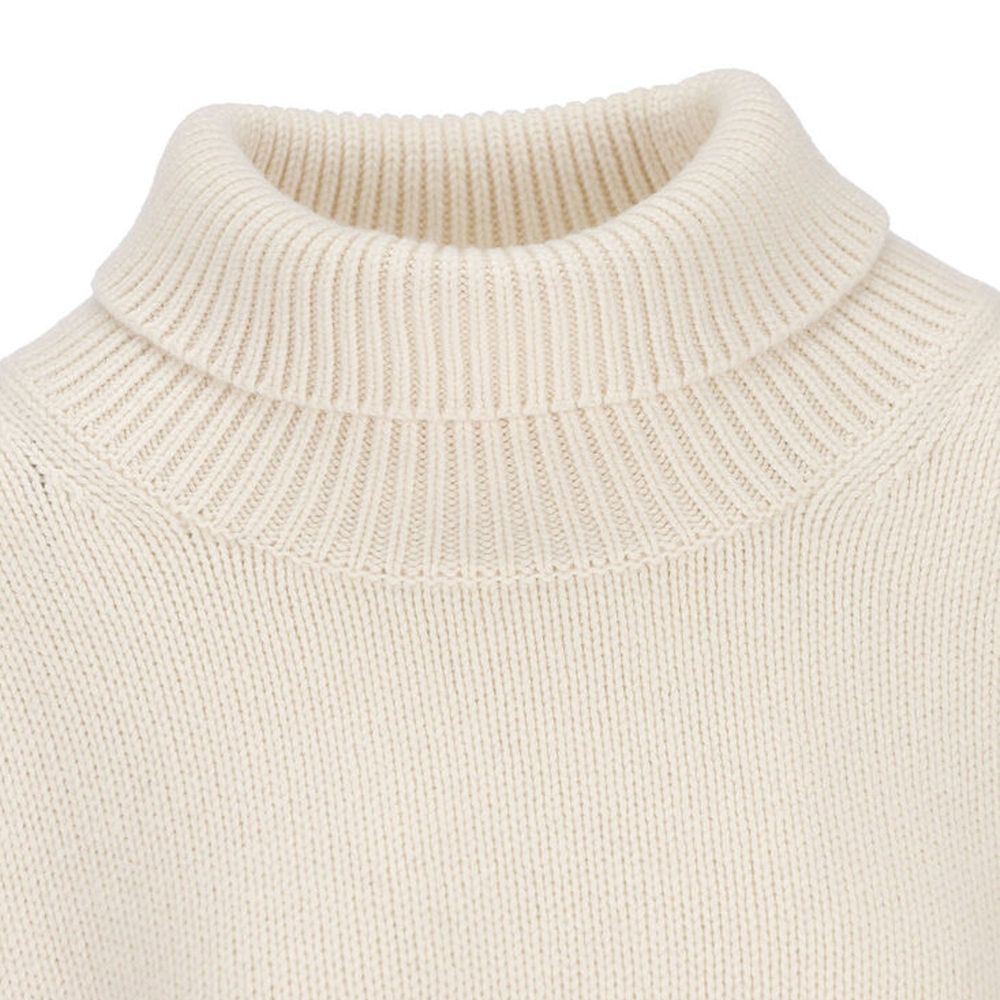 Chloé Jersey Cuello Alto Blanco Cachemira Confortable