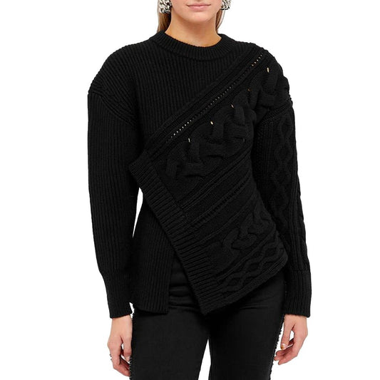 Alexander McQueen Sudadera Negra De Lana - Estilo Atemporal