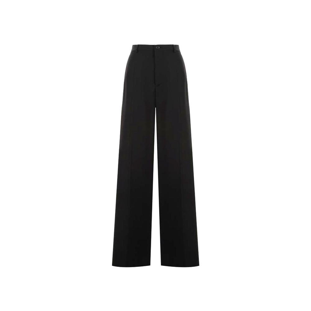 Balenciaga Black Wool Flare Cut Trousers